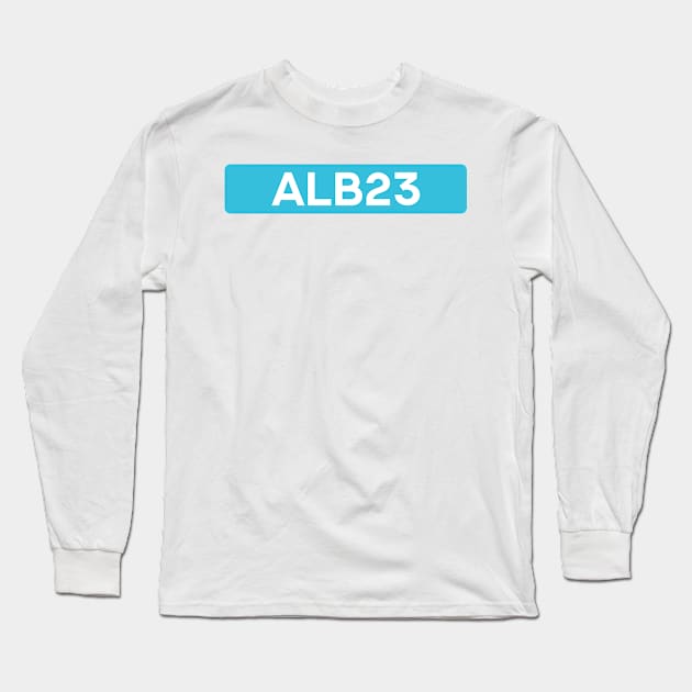 Alexander Albon Driver Plate - 2023 Season Long Sleeve T-Shirt by GreazyL